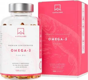 Suplemento omega 3 AAVALABS (útil para SOP, inflamación, infertilidad, amenorrea, dolor menstrual)